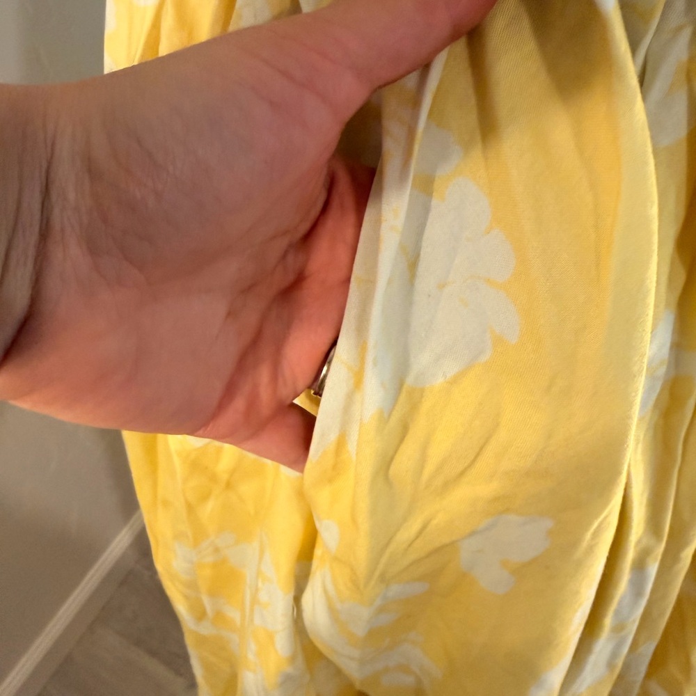 Sunny Yellow Floral Midi Dress #140 - Picture 5 of 11